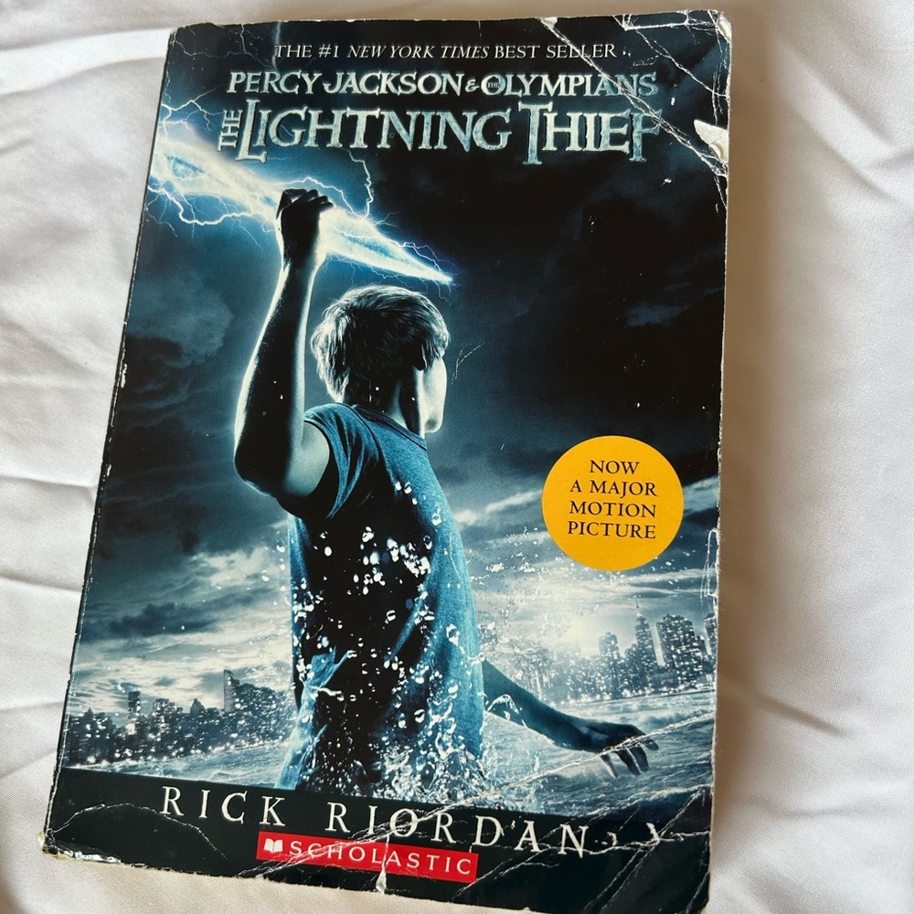 Scholastic Black and White Percy Jackson Book